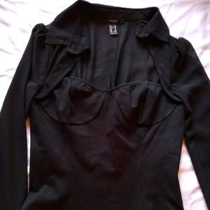 F21 Black Bodysuit Medium